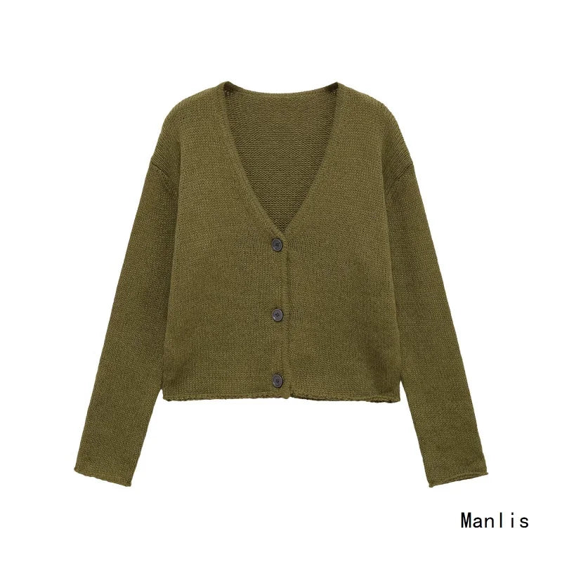 European and American Style2025New stylish and elegant women's knit jacket